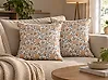 Dekokissen 2er Set MEADIA 45 x 45 cm Baumwolle Rot Blumenmuster