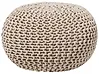 Pouf CONRAD Baumwolle Hellbeige