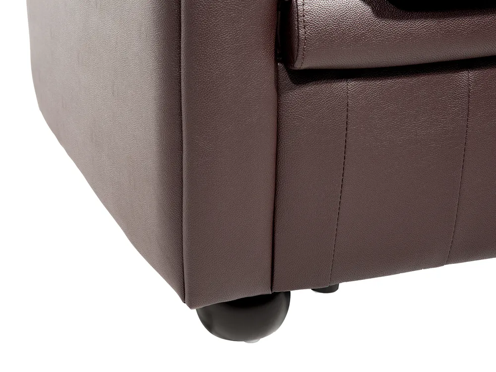 Living Room Set 4 Seater CHESTERFIELD Leather Brown_769475