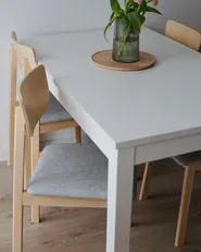 Set of 2 Dining Chairs SCANDIA Wood Light Grey_982637