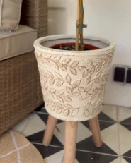 Elevated Plant Pot ALIARTOS 26 cm Off-White_1031298