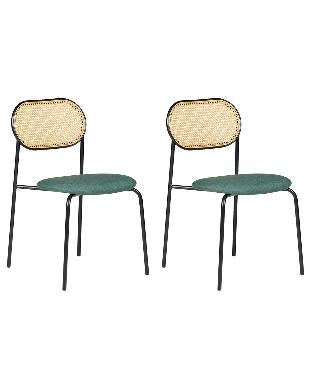 Set od 2 blagovaonske stolice ADAVER Metal Crni