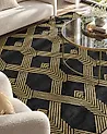 Rug VEKSE Black 160 x 230 cm Viscose