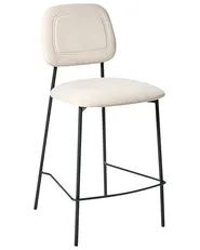 Set mit 2 Barstühlen DUETTE Samtstoff Hellbeige_991140