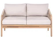 Gartensofa mit Tisch 2-Sitzer SUMBA Akazienholz Hellbraun_1087601