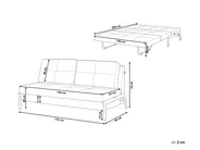 Schlafsofa 2-Sitzer EDLAND Stoff Schwarz_788506