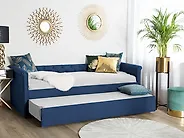Ausziehbett Stoff LIBOURNE 80 x 200 cm Marineblau_1177896