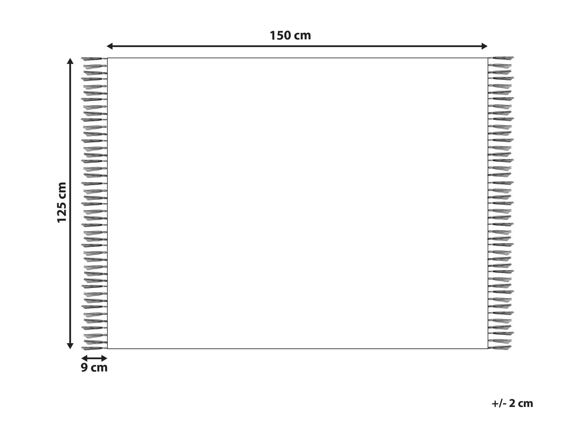 Pledd YARSA Bomull 125 x 150 cm Rød | Beliani.no