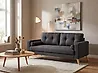 Sofa 2-Sitzer KALMAR Stoff Schwarz