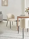 Esszimmerstuhl 2er Set ZANA Kunstleder Hellbeige