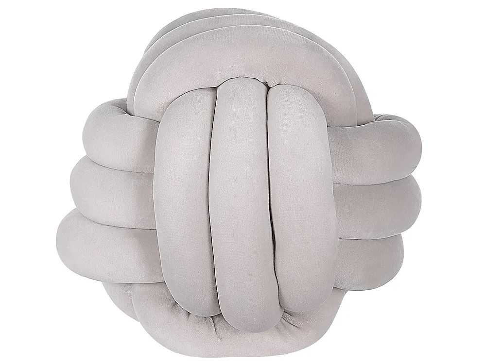 Throw Cushion MALNI 30 x 30 cm Velvet Light Grey Solid_790146