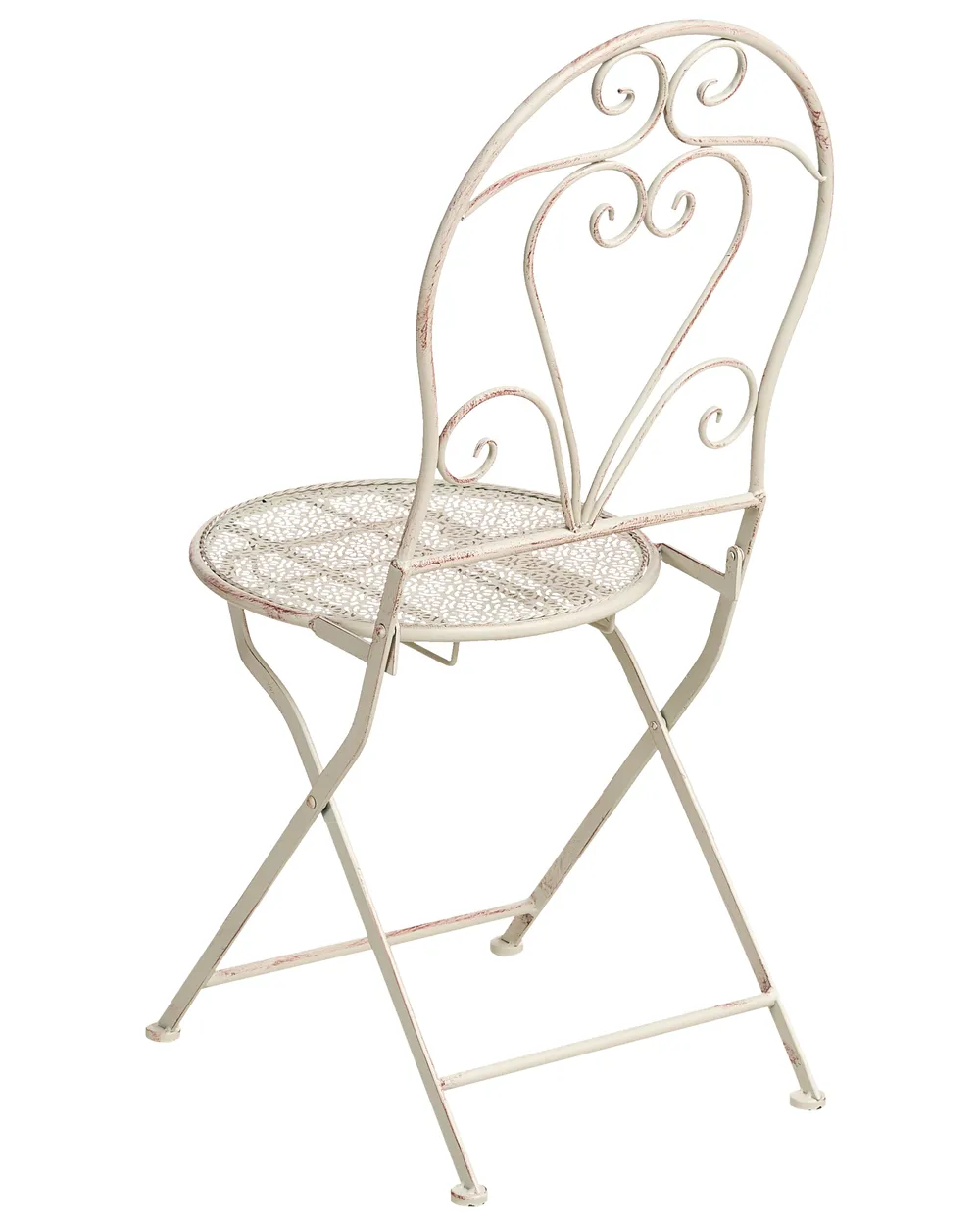 Gartenstuhl 2er Set FOLELLI klappbar Metall Hellbeige_1002028