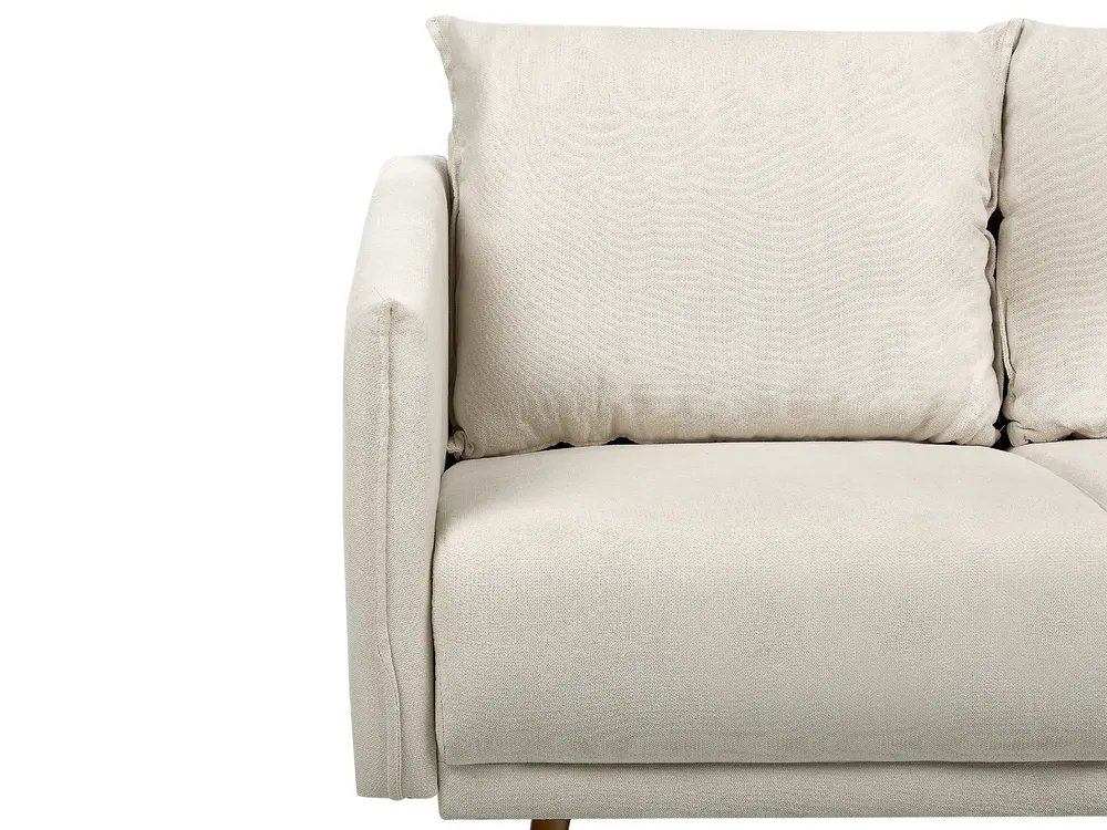 Sofa 2-Sitzer MAURA Stoff Hellbeige_892229