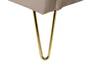 Bett mit Lattenrost Samtstoff AMBILLOU 140 x 200 cm Taupe_902464