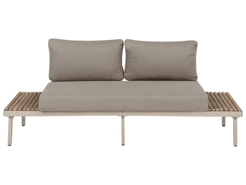 Garden Lounge Set with Table 5 Seater FIVIZZANO Acacia Wood Beige_1161047