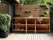 Outdoor-Kücheninsel VENOSA Braun Akazienholz_1155524