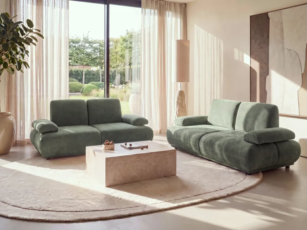 Sofa 2 Seater NACKA Light Green_1056166