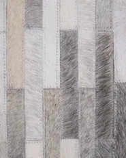 Rug AHILLI Grey 140 x 200 cm Leather_688987