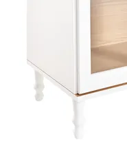 Vitrine mit Glastüren TINGLEDALE 80 cm Weiß_949849