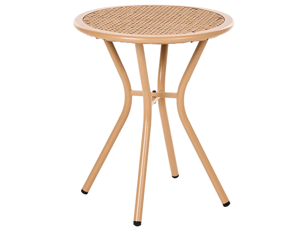 Bistro Set FERLA Polyrattan Hellbraun_1079359
