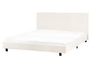 Wasserbett Bouclé ALBI 160 x 200 cm Cremeweiß_981946