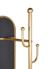 Kleiderständer mit Spiegel LORENA 172 cm Metall Gold_935083