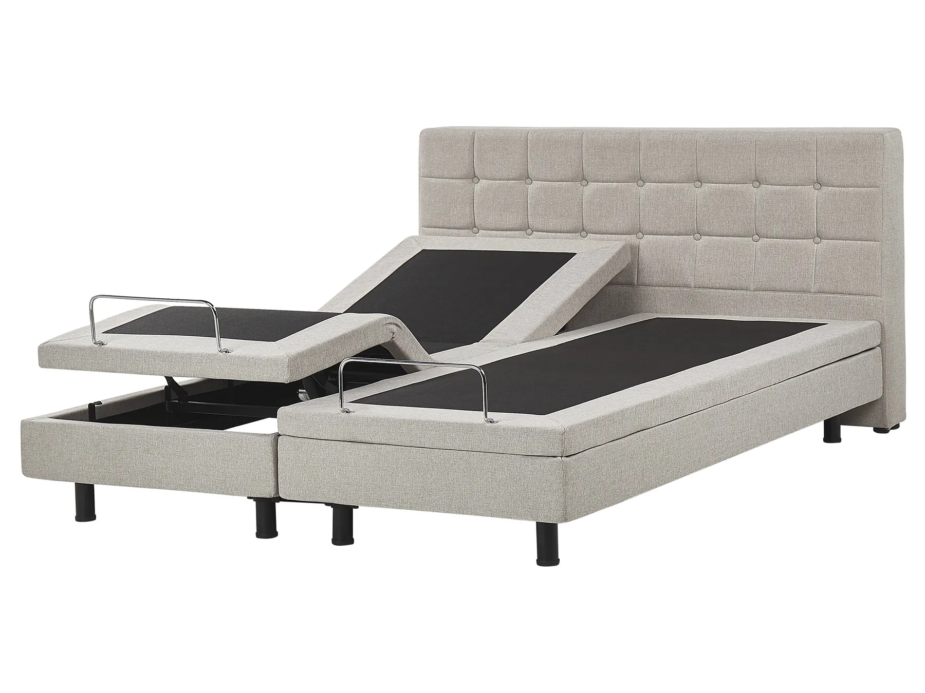 Adjustable Bed Fabric DUKE 160 x 200 cm (EU King Size) Beige_771740