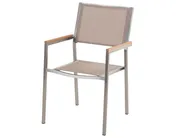 Gartenmöbel Set 8-Sitzer GROSSETO Crashglas Transparent / Beige_677369