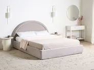 Bett mit Stauraum MOUZON Chenillegewebe Taupe 160 x 200 cm_1019536
