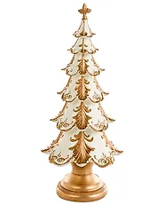 Set van 2 kerstdecoraties HEISKA 30/42 cm Kerstboom Goud_1175612