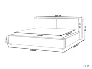 Wasserbett Bouclé LINARDS 180 x 200 cm Braun_980596