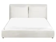 Wasserbett Samtstoff BAJONNA 160 x 200 cm Cremeweiß_1009589