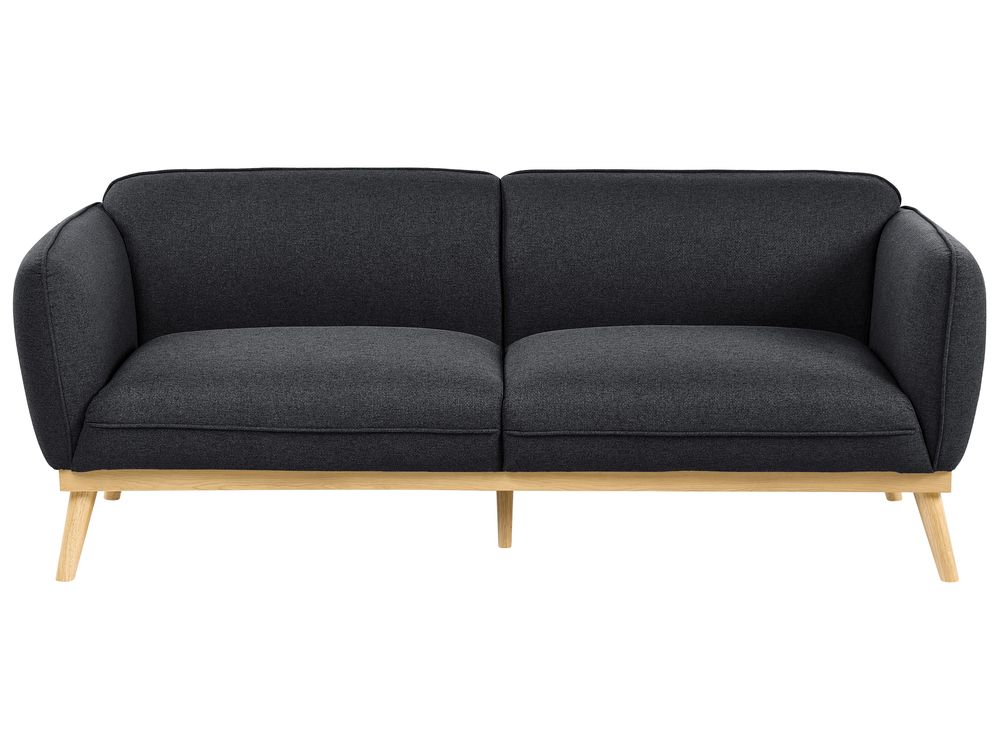 Sofa 3-znamenkasti LJUNG Tkanina Crni