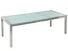 Gartentisch GROSSETO 220 cm 100 cm Crashglas Transparent