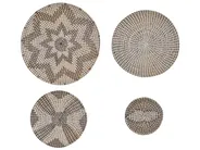 Wanddeko-Set LAOCAI Seegras 45/40/30/20 cm Schwarz_885741
