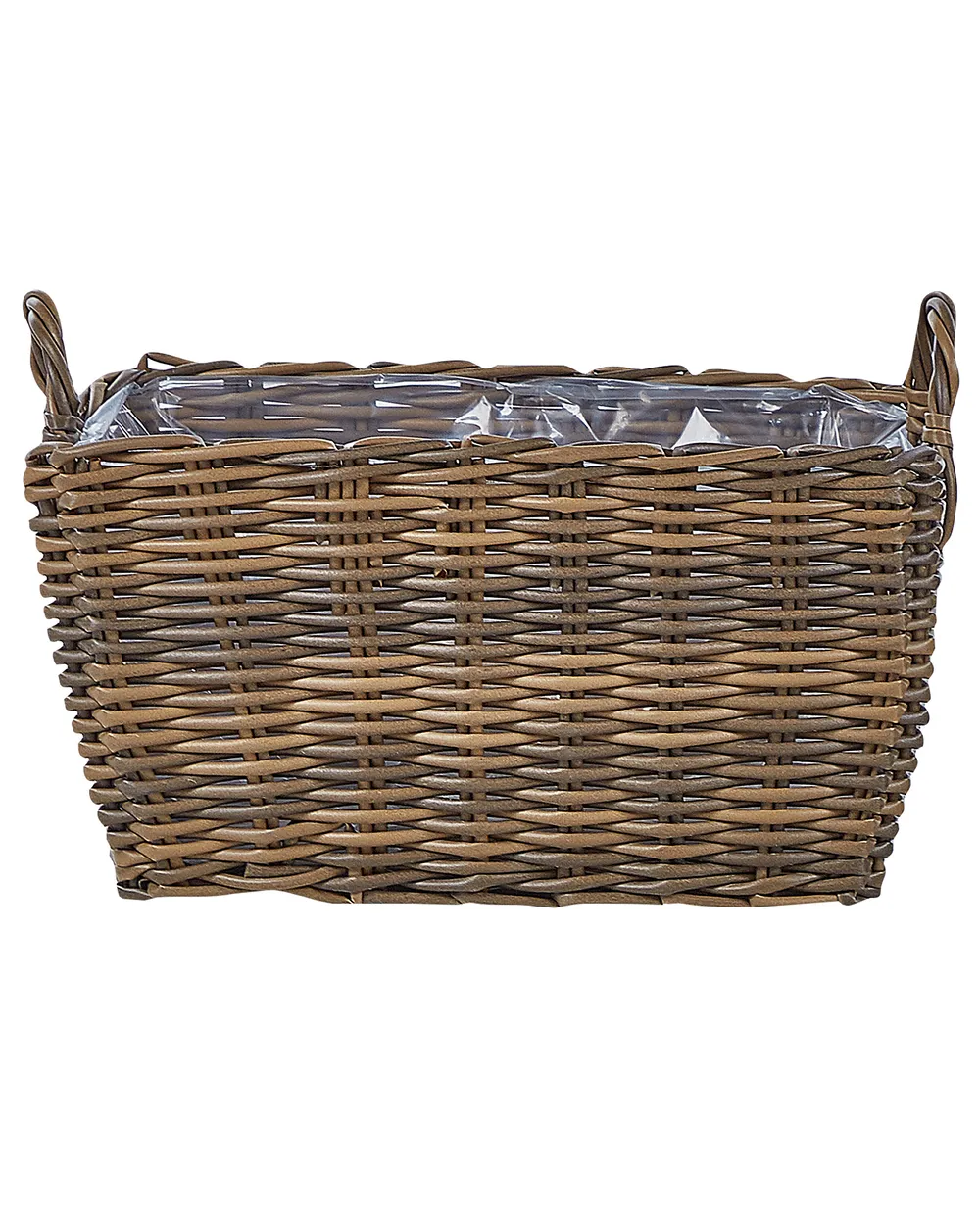 Blumenkorb 2er Set ORMOS 53/59 cm Polyrattan Braun_826541