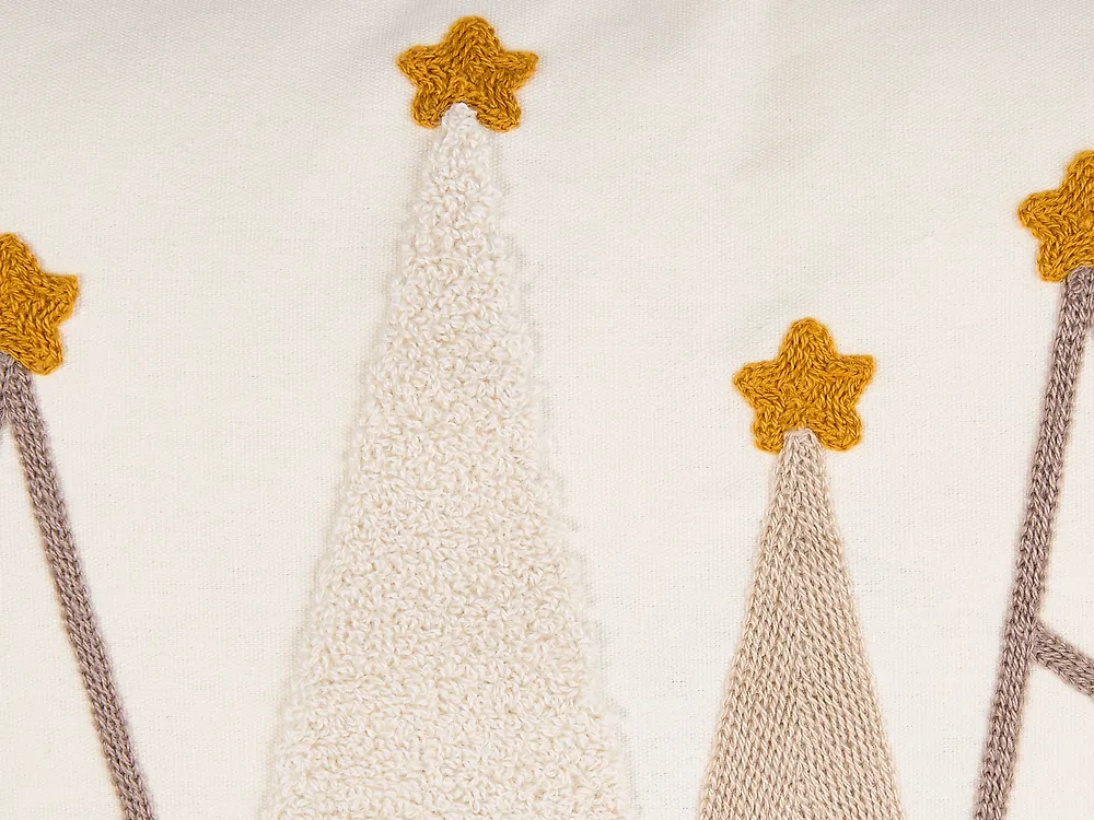 Set of 3 Decorative Cushions NOLIA 30 x 50 cm 45 x 45 cm White Christmas Motif_1164652