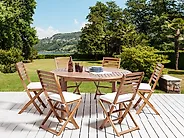 Gartenstuhlkissen 6er Set TOLVE 39 x 31 cm Cremeweiß_1187185