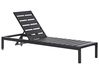 Sonnenliege NARDO mit Relaxfunktion Metall Schwarz