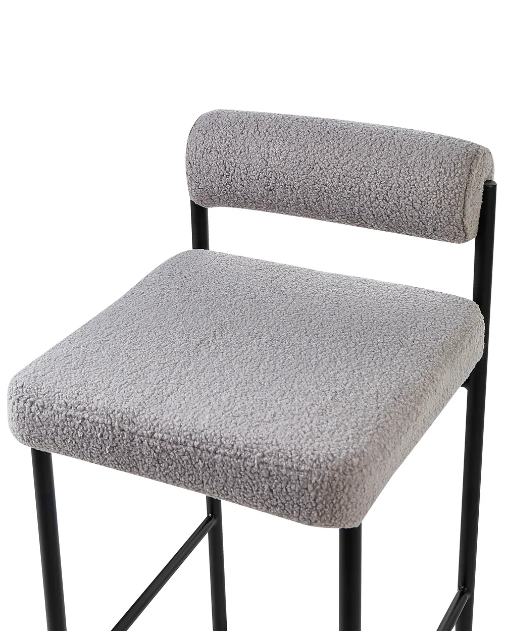 Set mit 2 Barstühlen AMAYA Bouclé Grau_928351