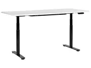 Schreibtisch elektrisch höhenverstellbar DESTINAS 180 cm 80 cm Weiß / Schwarz_899724
