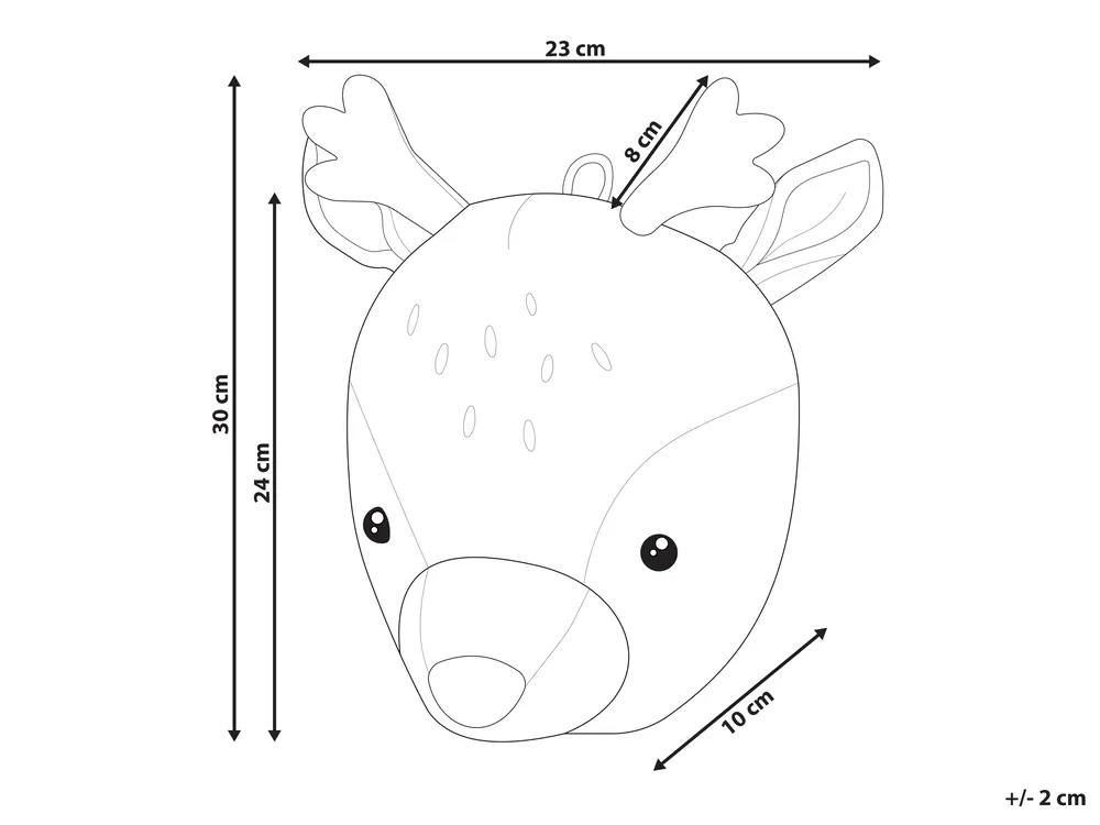 Wanddekoration für Kinder Hirsch BAMBI 30 cm Beige_847833