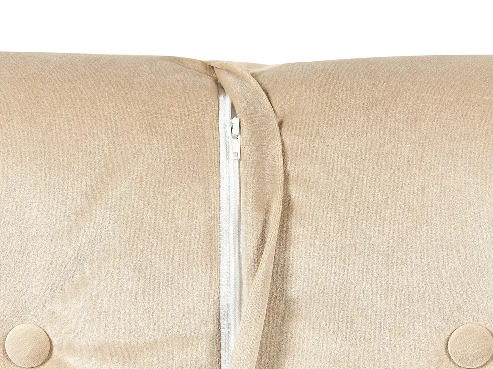 Single Sofa Bed FARRIS Velvet Beige_875485