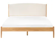 Bett mit Lattenrost Kiefernholz CLAIRAC 160 x 200 cm Hellbraun_1020200