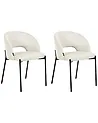 Esszimmerstuhl 2er Set PENNY Stoff Hellbeige