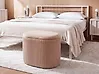 Pouf mit Stauraum RICHLAND Samtstoff Beige