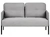 Sofa 2-Sitzer LAHTI Stoff Grau