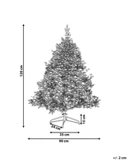Künstlicher Weihnachtsbaum mit Schnee TOMICHI 120 cm Weiß_813106