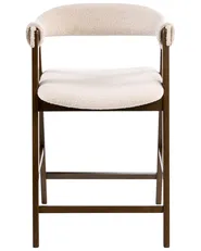 Set mit 2 Barstühlen DAY Bouclé Braun / Hellbeige_1060292