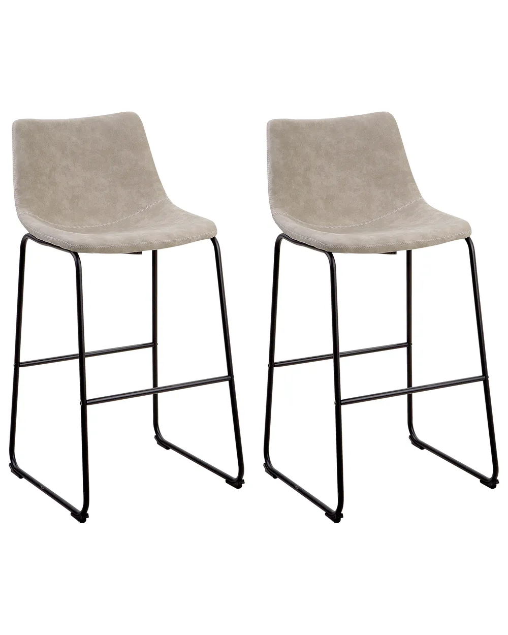 Set mit 2 Barstühlen FRANKS Beige